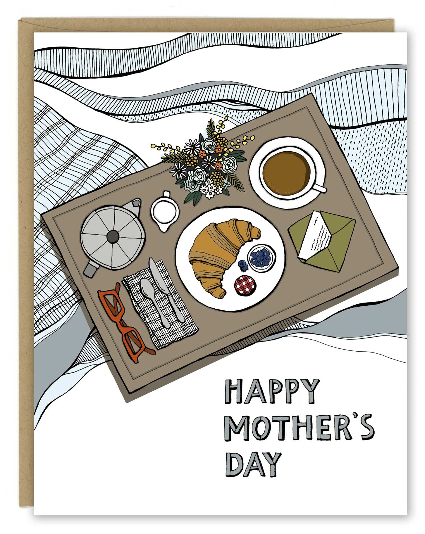 Breakfast in Bed Mother's Day Greeting Card