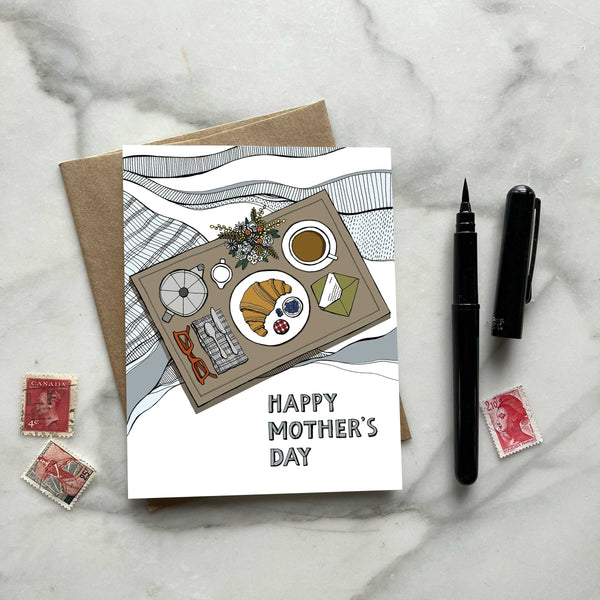 Breakfast in Bed Mother's Day Greeting Card