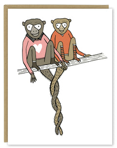 Monkey Love Greeting Card