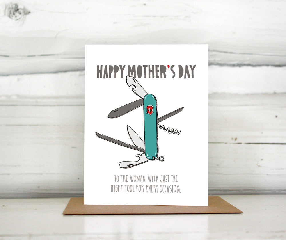 Swiss Army Knife Multi-Tool Mother's Day Card