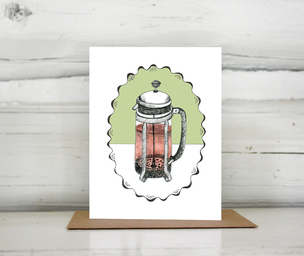 French Press Greeting Card