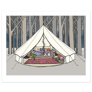 Bell Tent Glamping Print