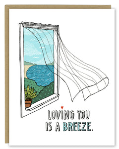 Loving You is a Breeze Greeting Card