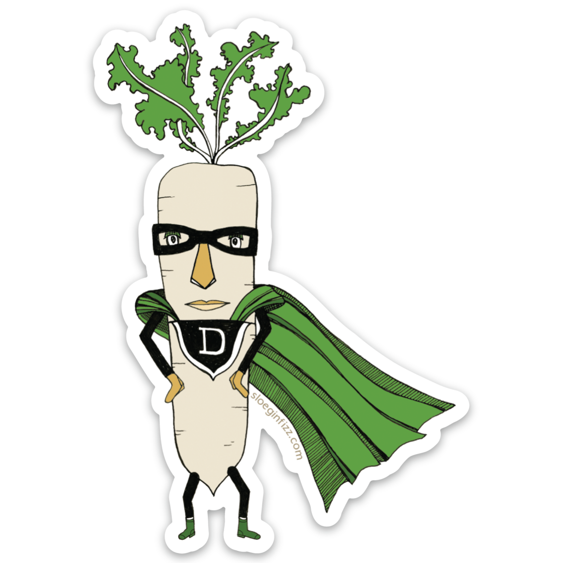 Super Daikon Vinyl Sticker – Sloe Gin Fizz