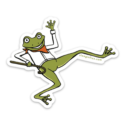 Dancing Frog Entertainer Vinyl Sticker