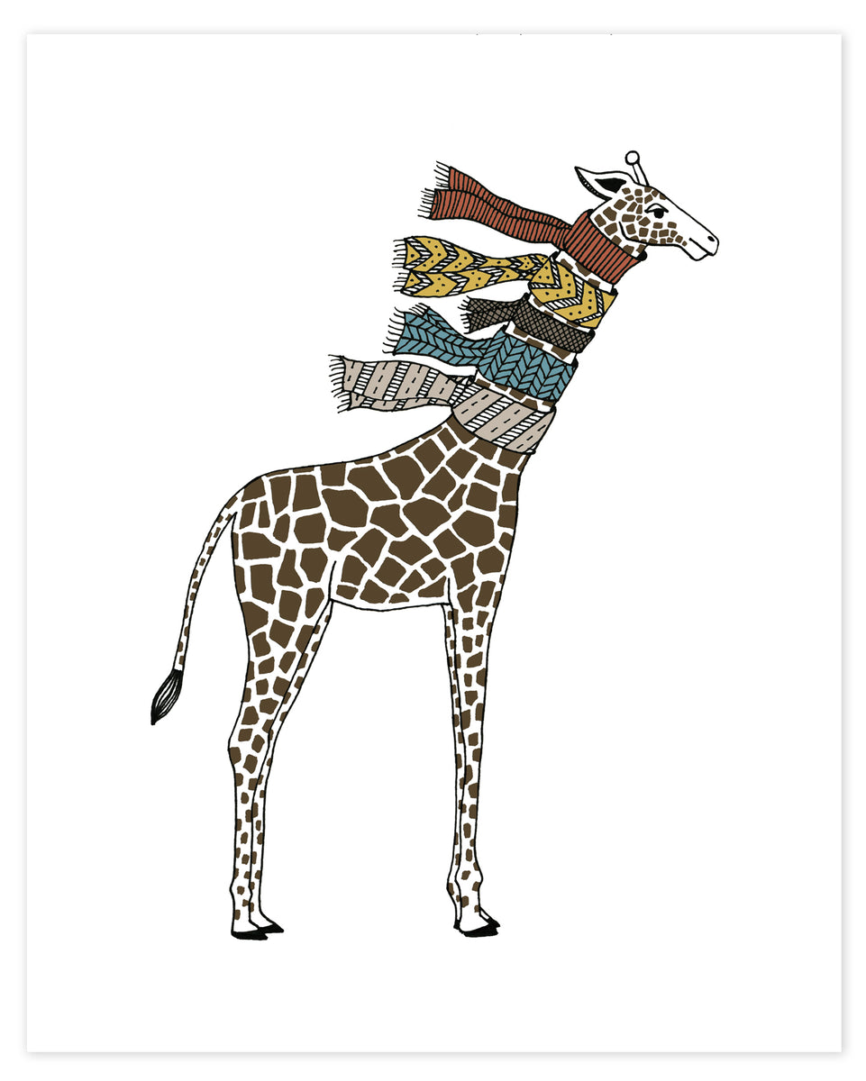 Giraffe with Scarves Print – Sloe Gin Fizz