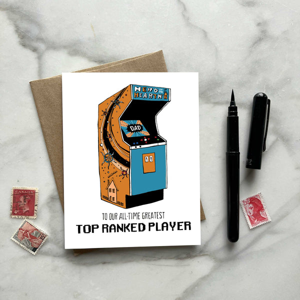 Video Game Top Ranked Player Father's Day Greeting Card