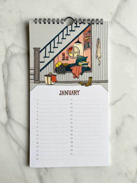 Calendar Bundle: 2024 Illustrated Calendar and Perpetual Calendar