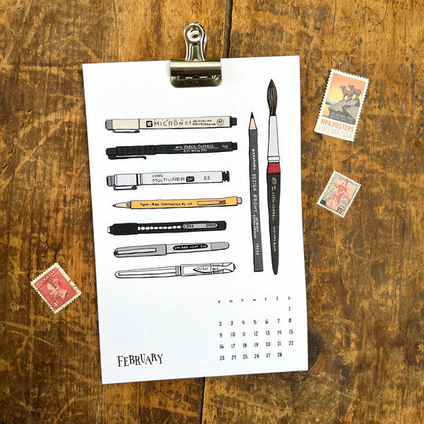 Calendar Bundle: 2025 Illustrated Calendar and Perpetual Calendar