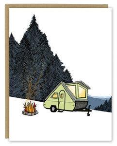 Retro A-Liner Camper Greeting Card