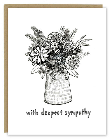 Bouquet in Black and White Greeting Card