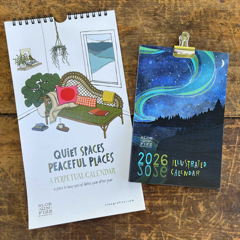 Calendar Bundle: 2026 Illustrated Calendar and Perpetual Calendar
