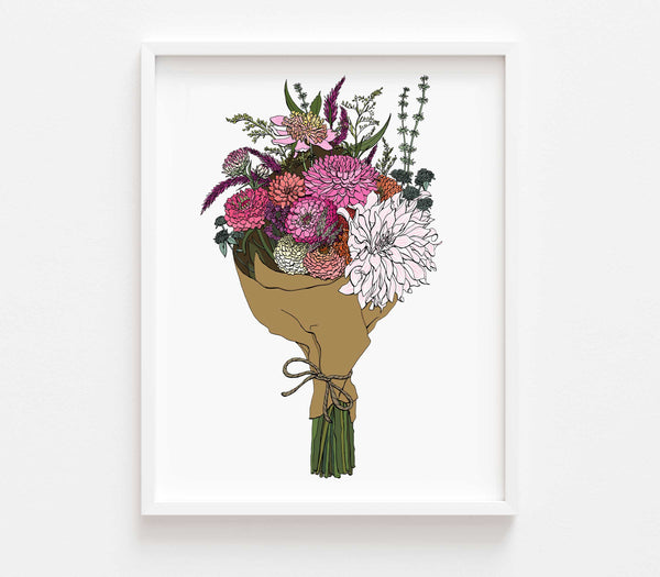 Fresh Cut Bouquet of Fresh Flowers Print