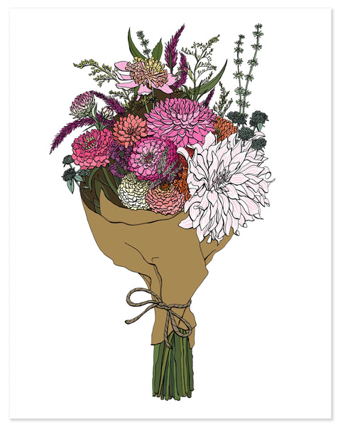 Fresh Cut Bouquet of Fresh Flowers Print