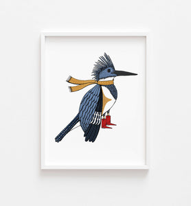 Winter Kingfisher Print