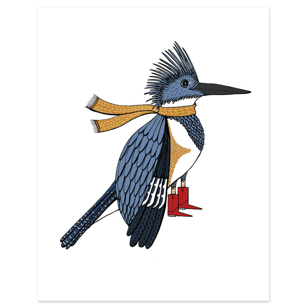 Winter Kingfisher Print