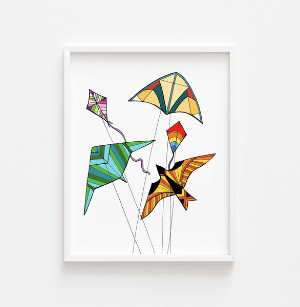 Colorful Kites Print