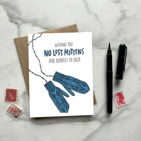 No Lost Mittens Holiday Card — Boxed Set of Eight