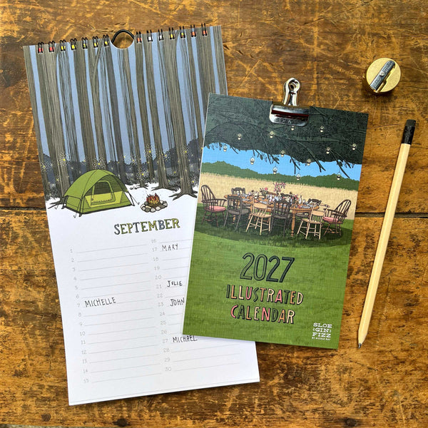 Calendar Bundle: 2027 Illustrated Calendar and Perpetual Calendar