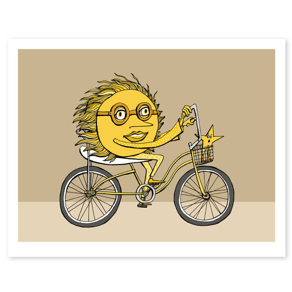Sun on a Banana Seat Bicycle Print