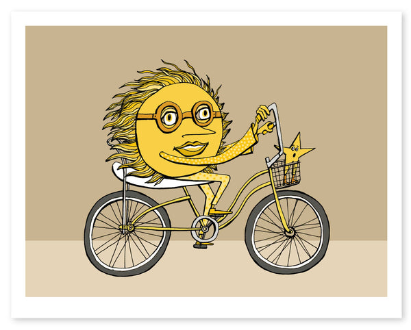 Sun on a Banana Seat Bicycle Print