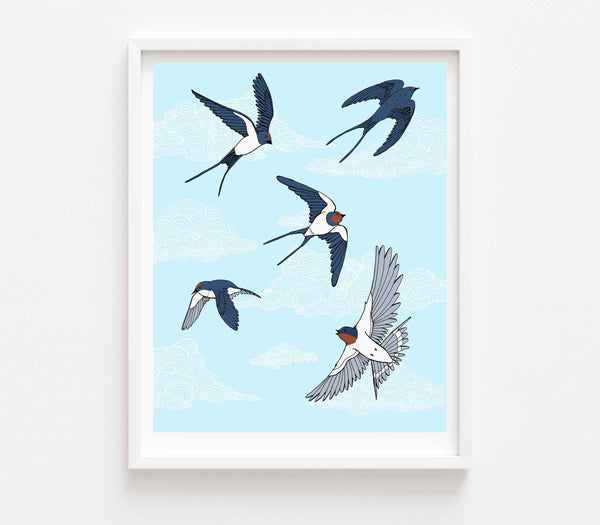 Barn Swallows Print
