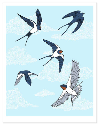 Barn Swallows Print
