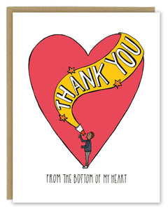 Thank You from the Bottom of My Heart Greeting Card