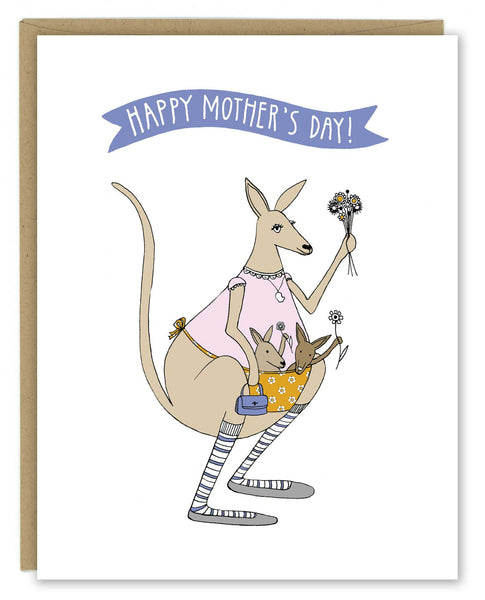 Mother's Day Card with Crafty Kangaroo Mom