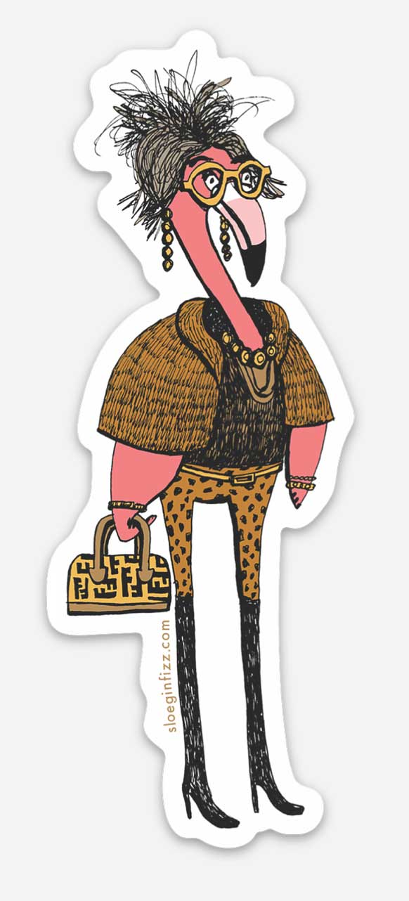 Mafia Wife Flamingo Vinyl Sticker