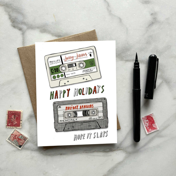 New! Mixed Tape Holiday Card — Boxed Set of 8