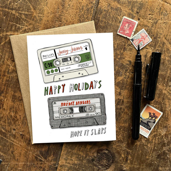 New! Mixed Tape Holiday Card — Boxed Set of 8