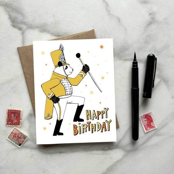 Panda Parade Birthday Greeting Card