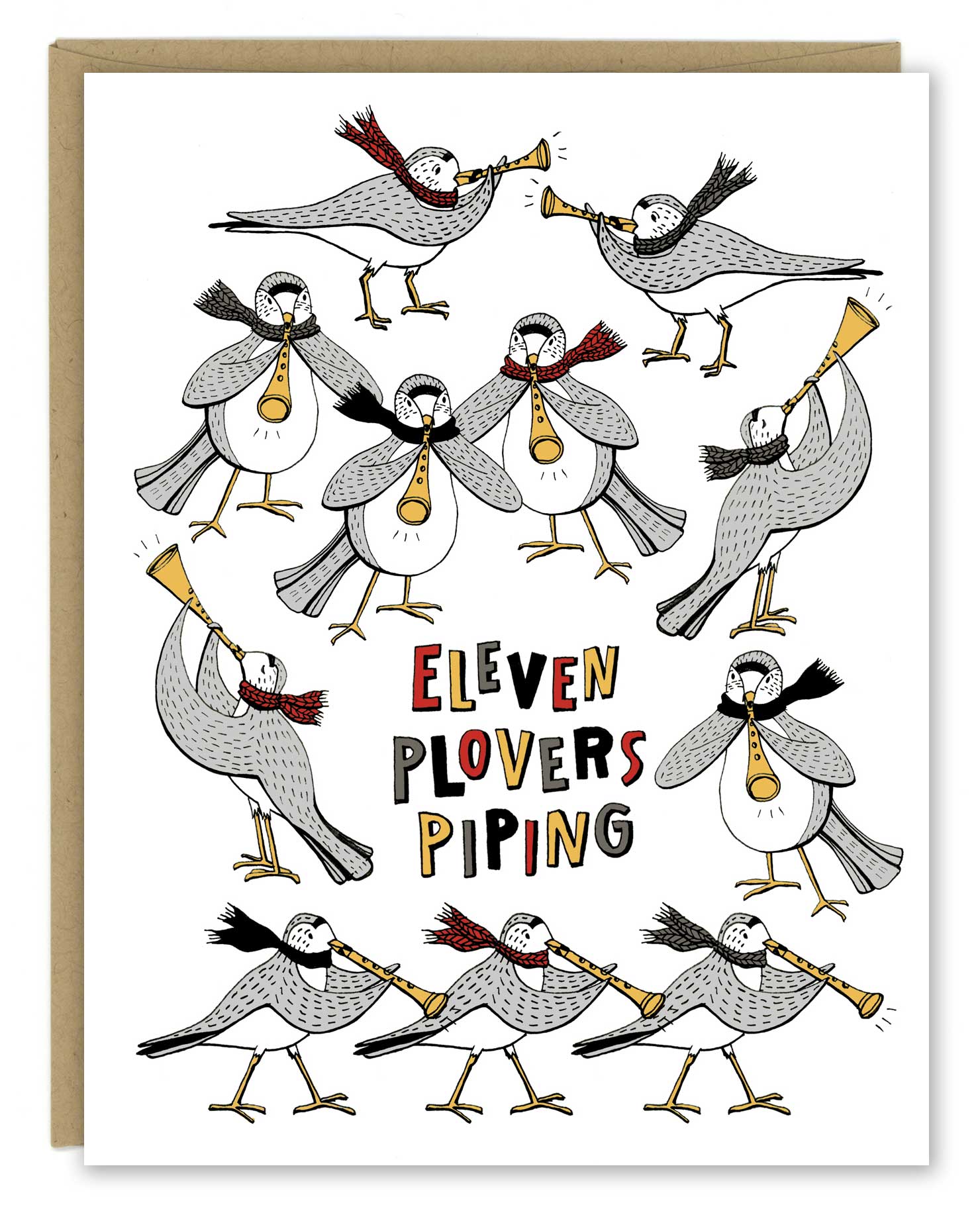 New! Piping Plovers Holiday Card — Boxed Set of 8