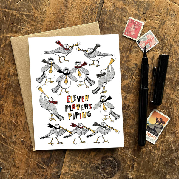 New! Piping Plovers Holiday Card — Boxed Set of 8