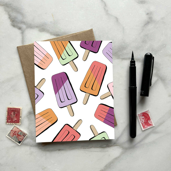 Colorful Popsicles Greeting Card
