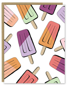 Colorful Popsicles Greeting Card