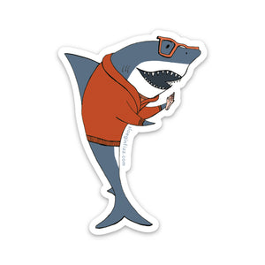 Shirley the Shell Collecting Shark Sticker
