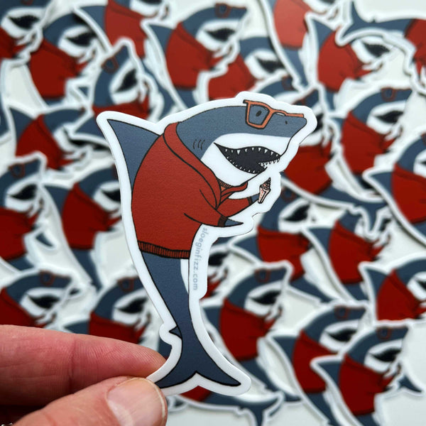 Shirley the Shell Collecting Shark Sticker