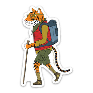 Tiger on the Trail Sticker