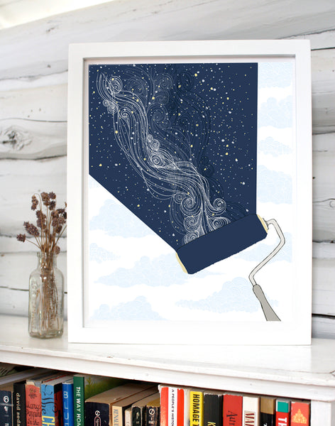 Constellation Milky Way Paint Roller Print