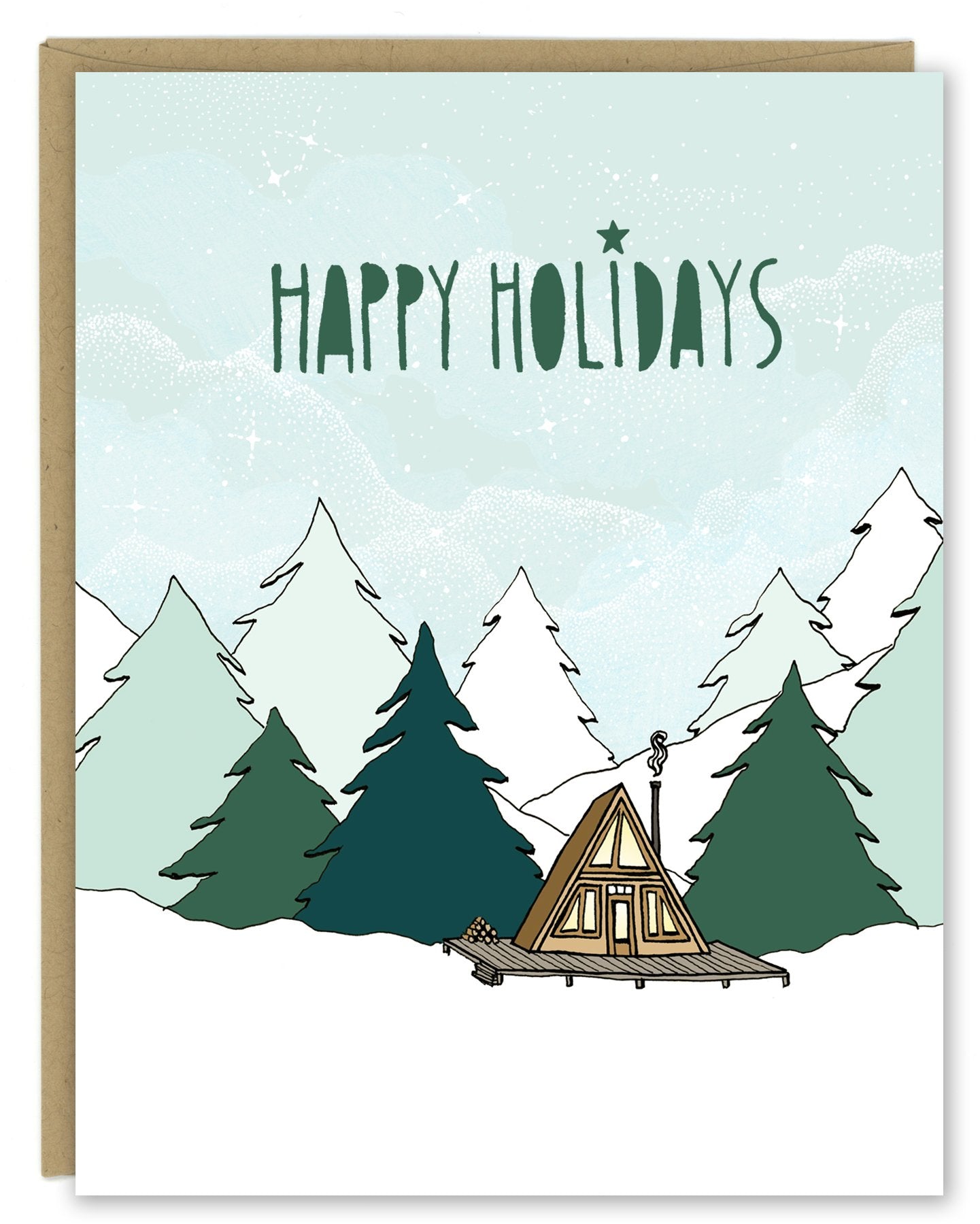 SALE! A-Frame Holiday Card — Single Card