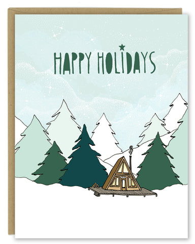 SALE! A-Frame Holiday Card — Boxed Set of Ten