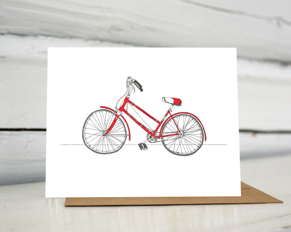 Vintage Schwinn Bicycle Greeting Card