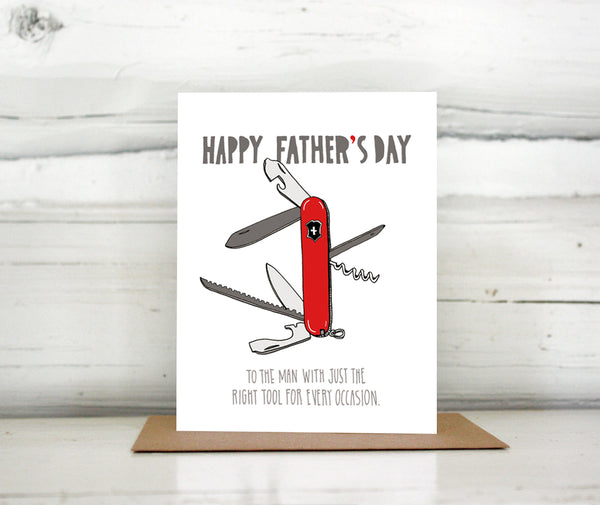 Swiss Army Knife Multi-Tool Father's Day Card