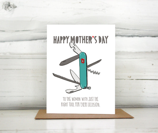 Swiss Army Knife Multi-Tool Mother's Day Card
