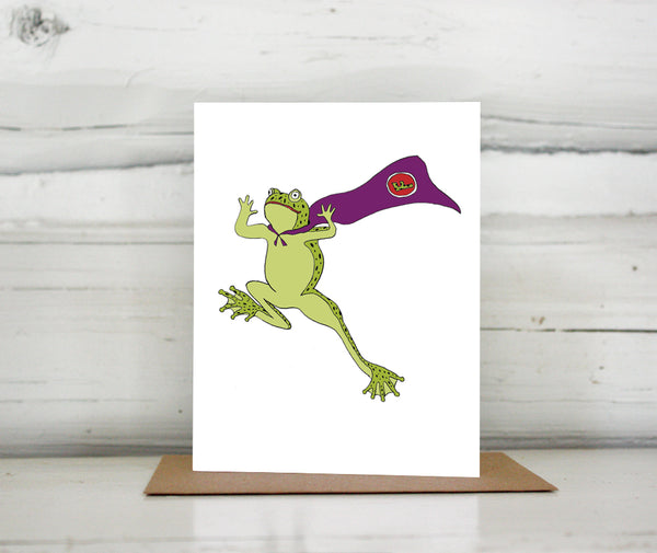 Super Frog Greeting Card