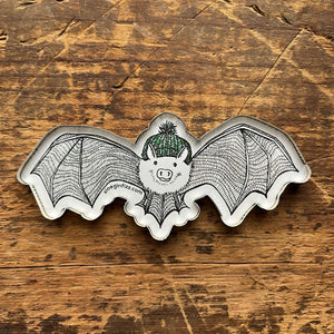 Bat with a Hat Refrigerator Magnet