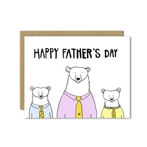 Bear Family Father's Day card