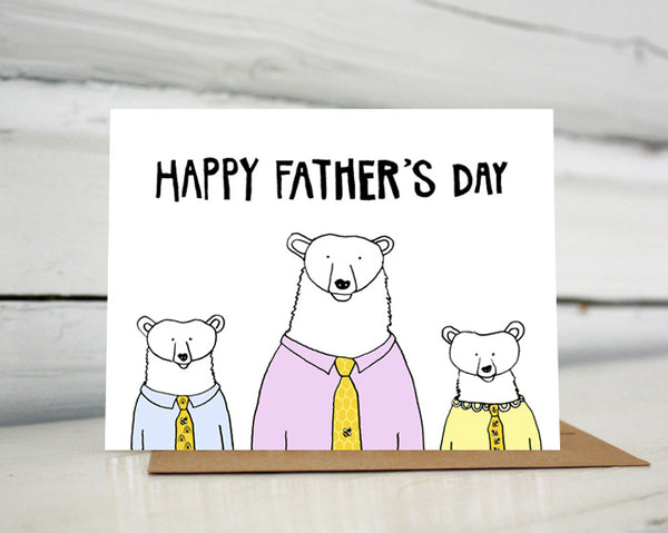 Bear Family Father's Day card
